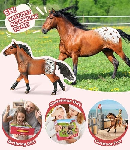 KIDBEST Horse Stable Playset, Horse Toys Set for Girls and Boys with Rider, Farm Animal Figurines Barn Toys, Pretend Play for Kids 3-5 6 7 8-10 Birthday Gifts thumbnail 7