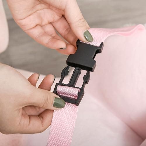 Qaba Baby Rocking Horse, Plush Rabbit Animal Rocker with Simulated Sound, Wooden Base, Seat Belt, Stuffed Rocking Chair for Toddler 18-36 Months, Pink thumbnail 9