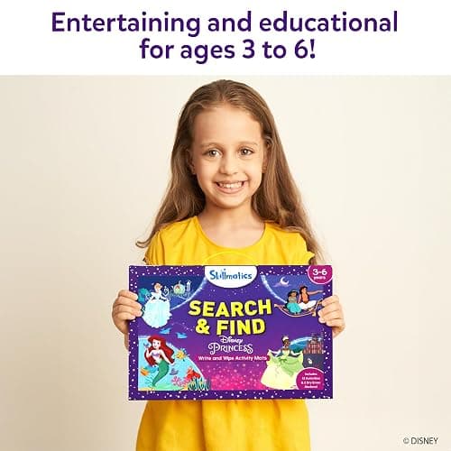 Skillmatics Search & Find Disney Princess Educational Game - Reusable Preschool Learning Activity, Perfect for Toddlers & Kids Who Love Toys, Art & Crafts, Easter Gift for Boys & Girls Ages 3, 4, 5, 6 thumbnail 6