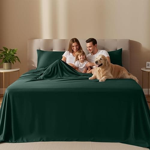 Utopia Bedding Queen Bed Sheets Set - 4 Piece Bedding - Brushed Microfiber - Shrinkage and Fade Resistant - Easy Care (Emerald Green) thumbnail 2