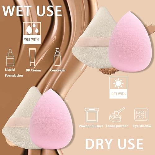 GFOUNS 21 pcs Beauty blender Makeup Sponge Bulk:Blender Sponges 21 Pcs for Liquid, Cream, and Powder, Multi-colored Pink make up sponges for foundation thumbnail 5