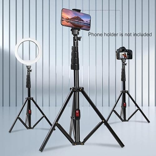 Portable Camera Mount Tripod Stand 62", Adjustable Phone Selfie Stick Stand for Cell Phone & Camera, Remote Control,Turdy & Stable Height,Selfie Stick Tripod for Video Recording thumbnail 6