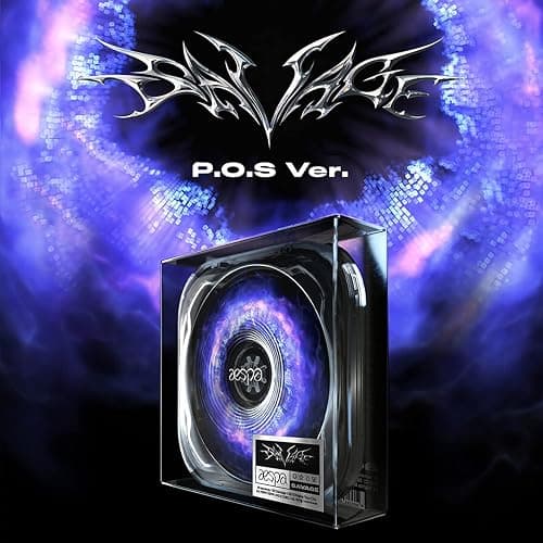 AESPA 1ST MINI ALBUM - SAVAGE P.O.S Ver. Case R + Cover + Booklet + Sticker + AR Clip Card + AR Photo Card thumbnail 2