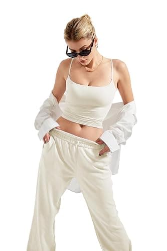 SUUKSESS Women Double Line Square Neck Tank Top Summer Y2K Going Out Basic Cami Shirt thumbnail 5