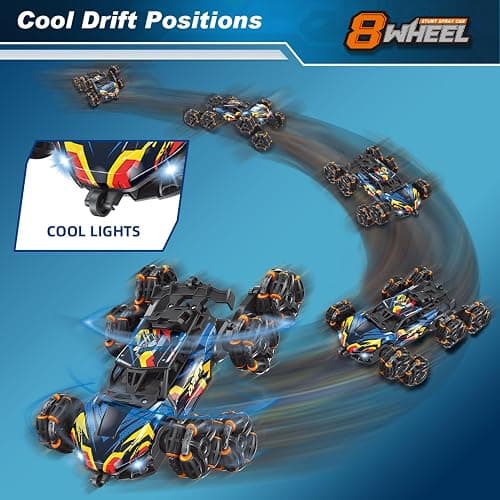NEXBOX Cool 8 Wheels Hand Controlled rc Stunt Car Toys, Gesture Sensing Remote Control Cars for Boys Age 6 7 8-12 13 14 Year Old, Birthday Gifts Ideas for Kids thumbnail 4