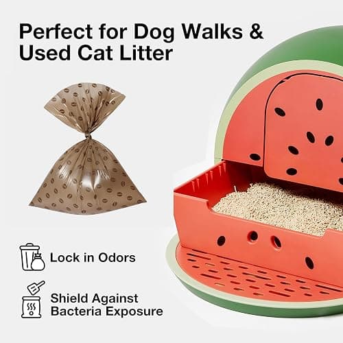 VETRESKA Dog Poop Bags Dispenser with Coffee Scented Waste Bags, Leak Proof | Extra Thick & Strong, 1 Holder and 105 Count Pet Poop Bags (7 Refill Rolls) for Dogs and Cats thumbnail 7