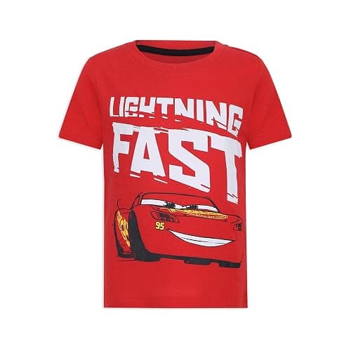 Disney Pixar Cars Lightning McQueen Boys 4 Pack T-Shirt for Toddler and Big Kids thumbnail 2