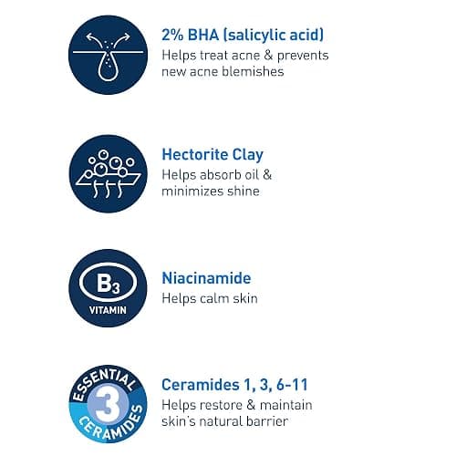 CeraVe Acne Control Cleanser, 2% Salicylic Acid Treatment Formulated With Niacinamide + Ceramides + Oil Absorbing Clay, Gentle Face Wash Helps Clear & Prevent Acne, Fragrance Free, 16 Ounce thumbnail 4