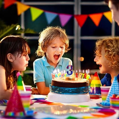 Blue Red 3 Birthday Candle for Boys Girls - Birthday Cake Decorations, Number 3 Cake Topper, Cartoon Game Themed Party Decor thumbnail 5