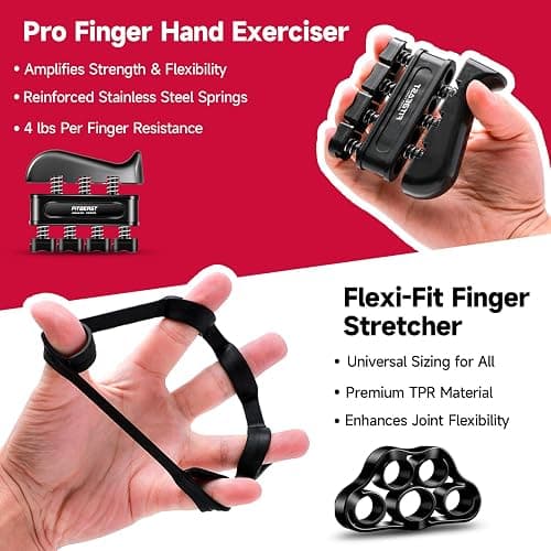 FitBeast Grip Strengthener Forearm Strengthener Hand Grips Strengthener Kit - 5 Pack Adjustable Resistance thumbnail 3