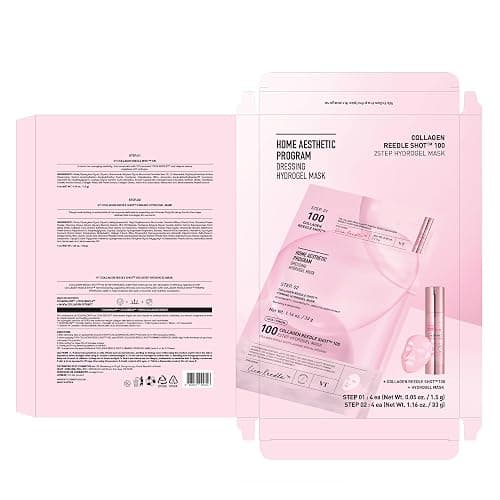 VT COSMETICS Collagen Reedle Shot 100 2-Step Hydrogel Mask (34.5g x 4ea), Firming & Elasticity Care, Exosome 500Da, Fine Lines, Hydrating Overnight Melting Mask, Korean Skincare, Facial Gel Mask thumbnail 8