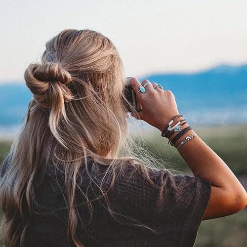 K'lani Roam Hair Tie Bracelets - Elastic Ponytail Holder - Medium | Doubles as stylish jewelry; strong-hold ponytail holder; gift for birthdays, Mother's Day & graduation; set of 5 thumbnail 4