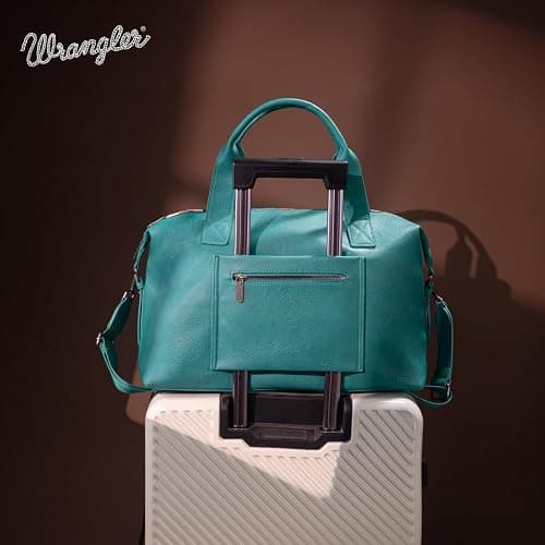 Wrangler Duffel Bag for Women Large Travel Weekender Bag Designer Aztec Carry On Bags, Turquoise thumbnail 5