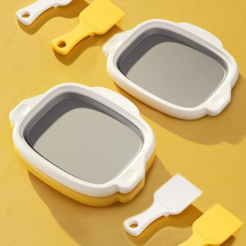 Instant Ice Cream Maker, Rolled Cream Maker, Instant Gelato Pan Roll, with 2 spatula, Frozen Fried Yoghurt Plate Mini Freezer Kit Machine, Ice Stir Frying Machine with 2 Shovels thumbnail 2