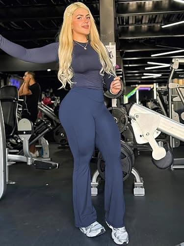 YEOREO Workout Leggings Womens No Front Seam Straight Leggings 29"/ 31.5"/ 33"/ 35" High Waist Buttery Eddiy Gym Yoga Pants thumbnail 5