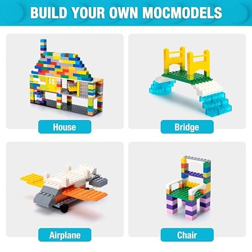 MANNIDOO 110 Pieces Classic Building Plates, 11 Sizes Small Baseplates Multipacks - Compatible with All Major Brands Pieces, Flat Platform Base for Moc Building, Light Grey thumbnail 4