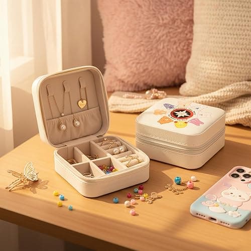 XIAZHDZ Korea Pop Merch Schmuckbox – Schmuck Organizer für STAYs | Tragbare Aufbewahrungsbox für Ringe, Ohrringe & Ketten | Korea Fan Geschenkidee thumbnail 2