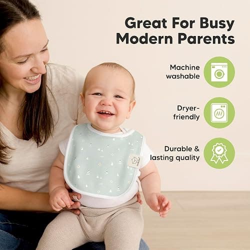 8-Pack Organic Baby Bibs for Boys, Girls - Soft Cotton Drooling and Teething Bibs for Baby Girl & Boy, Extra Absorbent, Easy To Clean & Put On for Toddler, Newborn, Infant 0-24 Months (Vessels) thumbnail 8