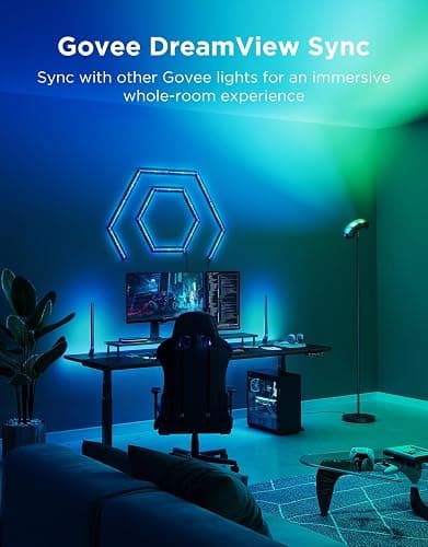 Govee Torchiere Floor Lamp for Living Room Bedroom, 67" Modern Standing Lamp Compatible with Matter & Alexa, RGBIC Corner Light with LuminBlend Technology, Music Sync, Scene Modes, 172 ft² Light Area thumbnail 7