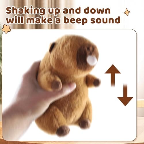 Sew Butiful Stuffed Capybara Plush, 8" Cute Plushie for Animal Themed Parties Teacher Student Award, Animal Toys for Baby, Boy, Girls, Great for Nursery, Room Decor, Bed thumbnail 4