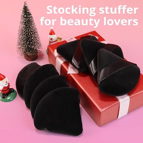 BEAKEY 12pcs Powder Puffs for Face Powder Triangle Powder Puff for Loose and Cosmetic Foundation, Makeup Puff for Contouring, Cloud Kiss Beauty Makeup Tools, Stocking Stuffers for Women thumbnail 2