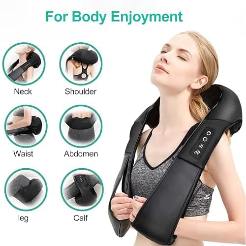 Medcursor Neck Massager - Portable Electric Neck and Back Massager with Heat, Deep Tissue 3D Kneading Pillow for Muscle Pain Relief, Ideal Father’s Day Gift, Not Cordless thumbnail 3