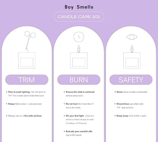 Boy Smells So Vanilla Candle - 8.5 oz - Aromatic Candle for Home with Almond Blossom, Vanilla and Amber - Up to 50-Hour Burn - Cotton Wick thumbnail 2