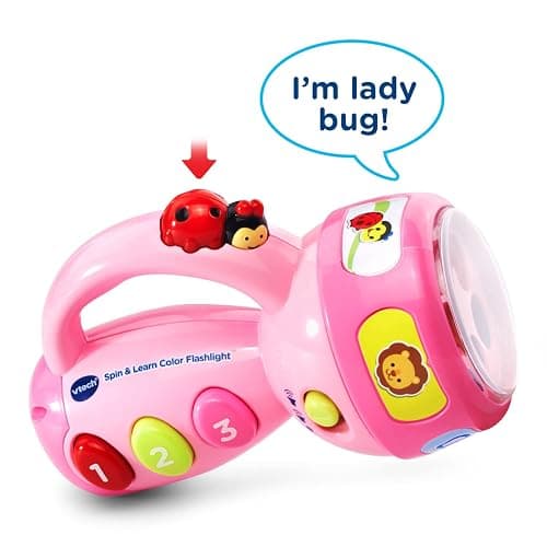 VTech Spin and Learn Color Flashlight, Pink thumbnail 4