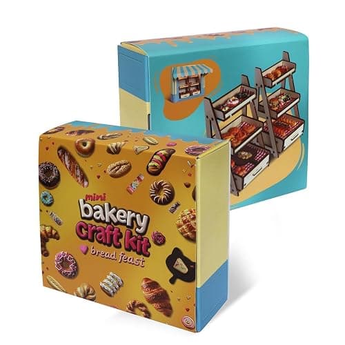 iLAND Air Dry Clay Kits Fun Crafts for Teens DIY Mini Bakery Miniature Food Toy Easy Crafts for Adult Women 1/12 Scale Accessories of Dollhouse Kitchen Creative Family Game Night Birthday Gift Ideas thumbnail 7