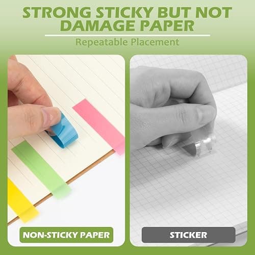 BukSuk 3600Pcs Multi-Colored Writeable and Repositionable Book Flags Strip - Annotating Tabs, Book Markers, Sticky Tabs, Morandi Page Markers thumbnail 4