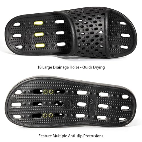 Xomiboe Shower Shoes Men Quick Drying Women Shower Sandals Non-Slip Comfortable House Slippers Bathroom Hotel Flip Flops Slides With Students Gym thumbnail 6