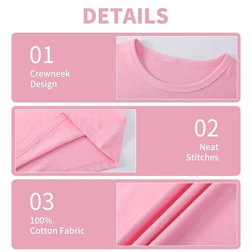 Comche 4 Pack Cotton Long Sleeve Tee Shirts for Boys and Girls Kids Toddlers' Basic Crewneck Tops T-Shirts thumbnail 5