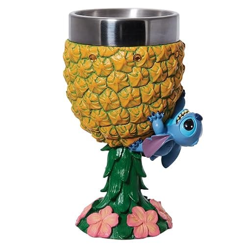 Enesco Disney Showcase Lilo and Stitch Pineapple Decorative Goblet Figurine, Multicolor 7.09 Inches thumbnail 3