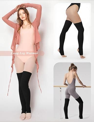 v28 Long Leg Warmer, Women’s Men 80s Party Ribbed Knit Dance Sports thumbnail 5