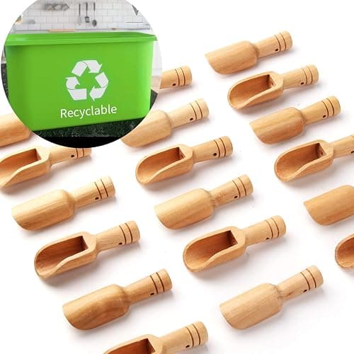 30PCS Mini wooden spoon Set For Mini bath salt, candy , washing powder Baby Spoon（3 inches long）by sansheng thumbnail 7