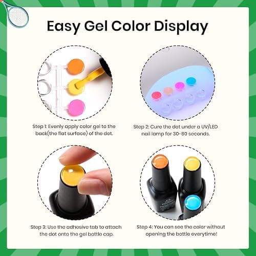 beetles Gel Polish Set, 20 Color Pink Yellow Green Red Blue Gel Nail Polish Blokecore Collection with Sports Nail Charms Base Top Coat and Double-ended Brush DIY Home Rainbow Nails thumbnail 6