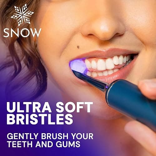 SNOW LED Whitening Electric Toothbrush | Dentist-Designed Electric Toothbrush for Adults | Sonic Technology, LED Light, Modes, Timer, Rechargeable Plaque Removal & Teeth Whitening Polar Blue Gen2 thumbnail 6