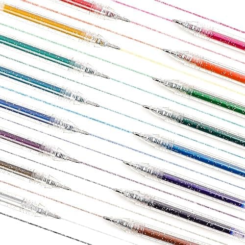 Grabie Glitter Pens (18 Colors Retractable Glitter Gel Ink Pens New) thumbnail 3