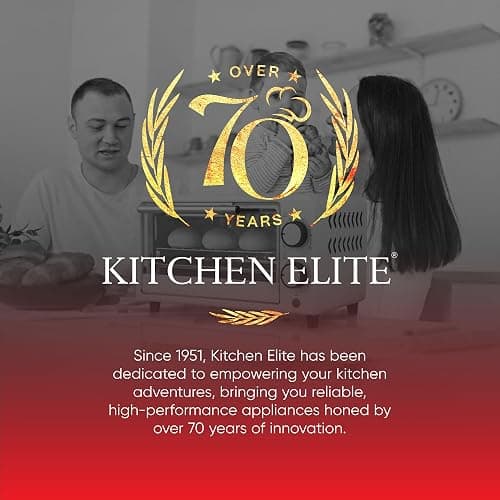Kitchen Elite 4-Slice Countertop Toaster Oven, Stainless Steel Tray, Pink thumbnail 6