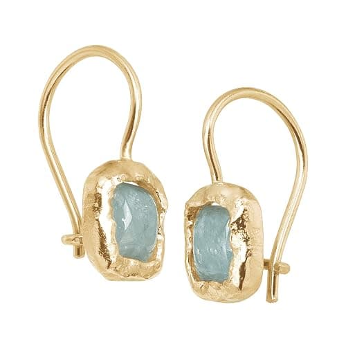 Silpada 'Mediterra' Natural Aquamarine Petite Drop Earrings in 14K Gold-Plated Sterling Silver thumbnail 2