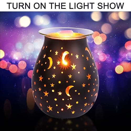 Wax Warmer for Scented Wax,Electric Glass Wax Melt Warmers Birthday Gift,Star Night Light Wax Burner Melter,Scented Oil Candle Warmer Wedding for Girl,Mom,Wife,Husband,Sister thumbnail 3