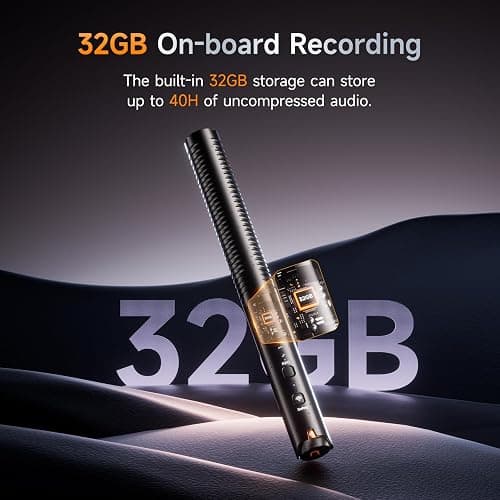 COMICA VM40 Shotgun Microphone – 48kHz/32-bit Float Recording, Wired & Wireless Modes, 32GB Onboard Storage – Compatible with Canon, Nikon, Sony Cameras & Camcorders for YouTube, Interviews & Filming thumbnail 4