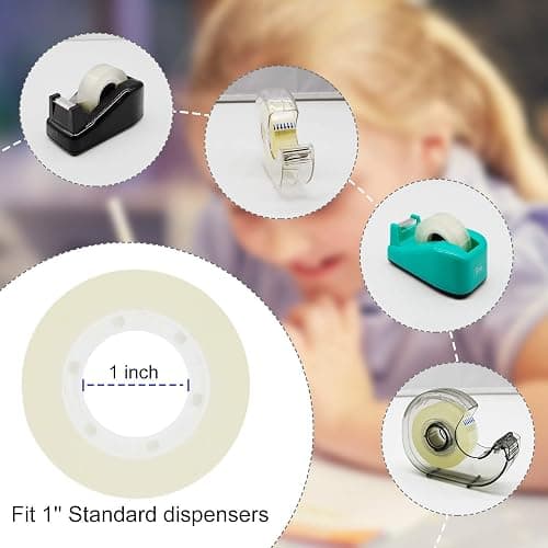 OWLKELA 12 Rolls Transparent Tape Refills, Clear Tape, All-Purpose Transparent Glossy Tape for Office, Home, School thumbnail 5