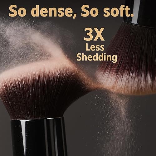 BEAKEY Makeup Brushes Set, Professional Foundation Eyeshadow Concealer Blush Powder Bronzer Applicator, 2 Blender Sponge with Beauty Paper Case thumbnail 2