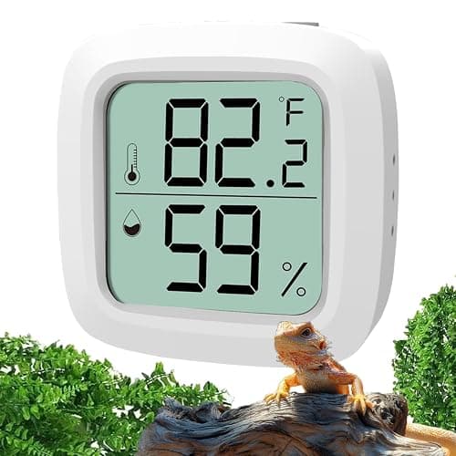 Oasirep Reptile Thermometer and Hygrometer – Fast Accurate LCD Digital Temp & Humidity Meter for Bearded Dragon Tank Accessories, Lizard, Snake, Turtle, Amphibians, Small Animal Habitat - Image 1