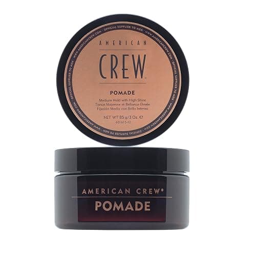 American Crew POMADE FOR HOLD AND SHINE 3 OZ for Men | Water-based pomade for sleek, slicked-back looks. Flexible alternative to styling gel. Medium hold, high shine. - Image 1