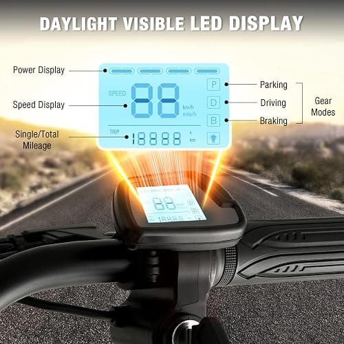 Fastaque Electric Scooter with Seat, 550W Peak Motor E-Scooter Adults, Foldable Scooters for Commute Up to 25 Miles Range, 14” Pneumatic Tire for Outdoor, Dual Disc Brake System, Black thumbnail 6
