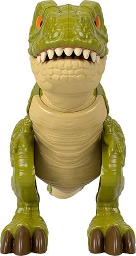 Fisher-Price Imaginext Jurassic World Dinosaur Action Figure with Kid-Activated Motion, 8-inch Tyrannosaurus Rex Dino Toy thumbnail 6