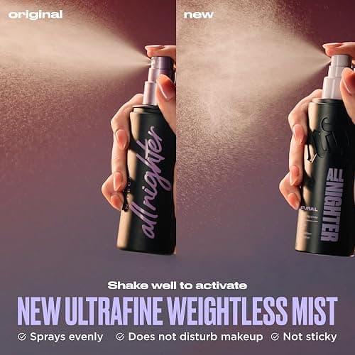 Urban Decay All Nighter Waterproof Makeup Setting Spray - Natural Finish, Up to 24HR Wear, Ultra-Fine Facial Mist, Hydrating Foundation Face Primer, Smudge-Proof, Transfer-Resistant, with Glycerin thumbnail 5