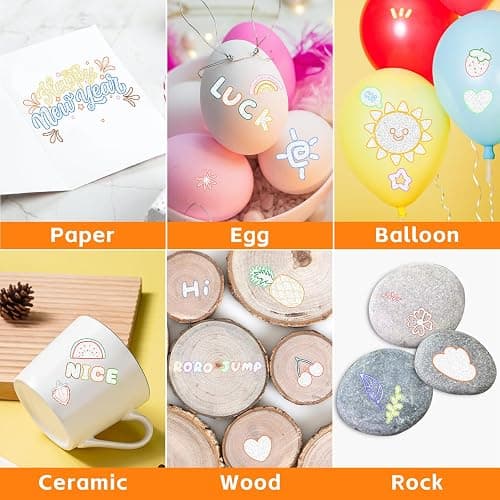 ATDOALL Double Line Outline Markers, 24 Colors Self-Outline Metallic Markers Super Squiggles Shimmer Outline Marker Set for Drawing, Birthday Greeting Card, Doodling, Journal, DIY Art Crafts thumbnail 5